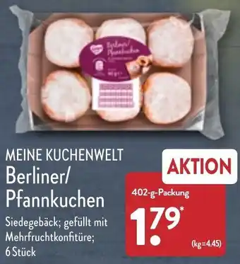 Aldi Nord Meine Kuchenwelt Berliner Pfannkuchen 402 g Packung Angebot