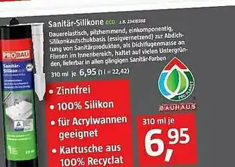 Bauhaus Sanitär-silikone Eco Probau Angebot