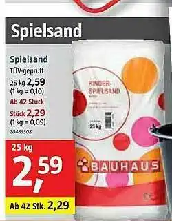 Bauhaus Spielsand Angebot