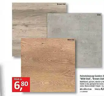 Bauhaus Feinsteinzeug Garen 2 „wild Oack”, „brown Oak” Oder Grey Angebot