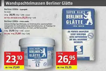 Bauhaus Wandspachtelmassen Berliner Glätte Angebot