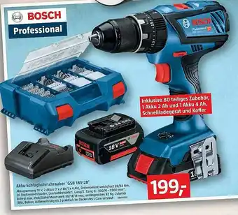 Bauhaus Bosch Professional Akku-schlagbohrschrauber „gsb 18v-28” Angebot