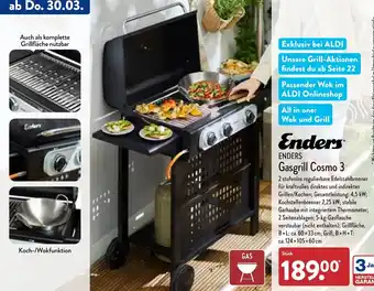 Aldi Nord Enders Gasgrill Cosmo 3 Angebot