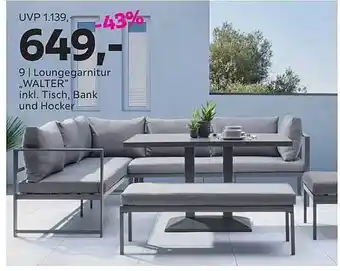 Mömax Loungegarnitur „walter“ inkl. tisch, bank und hocker Angebot