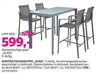 Mömax Gartentischgruppe „alma“ Angebot