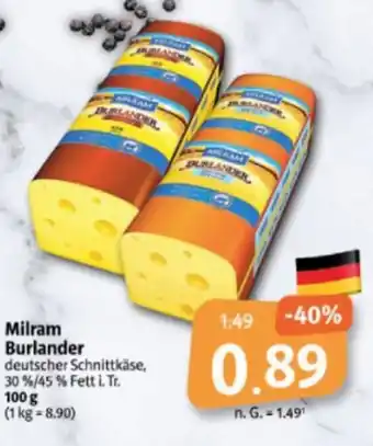 Markant Markt Milram Burlander 100g Angebot