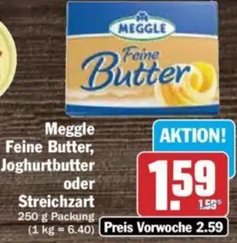 Hit Meggle Feine Butter, Joghurtbutter oder Streichzart 250 g Angebot