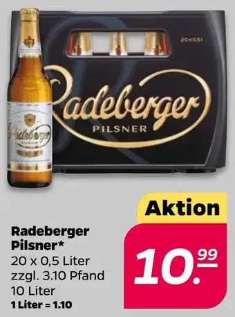 NETTO Radeberger Pilsner 20x0,5 Liter Angebot