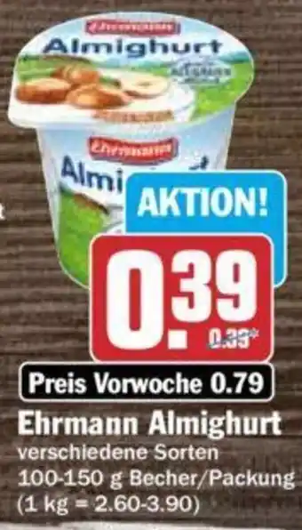 Hit Ehrmann Amighurt 100-150 g Becher/Packung Angebot