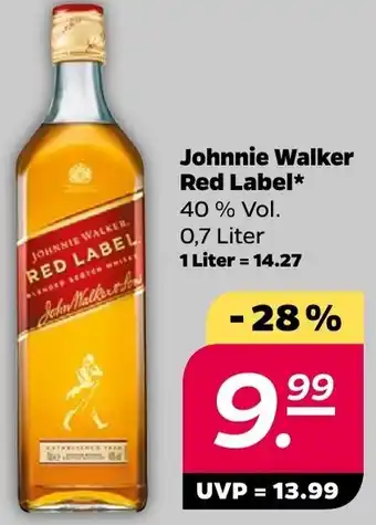 NETTO Johnnie Walker Red Label 0,7 Liter Angebot
