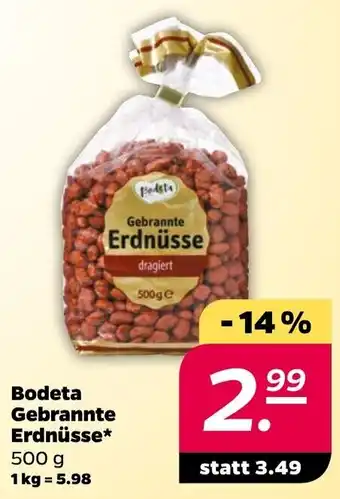 NETTO Bodeta Gebrannte Erdnüsse 500 g Angebot