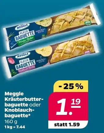 NETTO Meggle Kräuterbutter Baguette oder Knoblauchbaguette 160 g Angebot