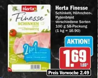 Hit Herta Finesse 100 g Angebot