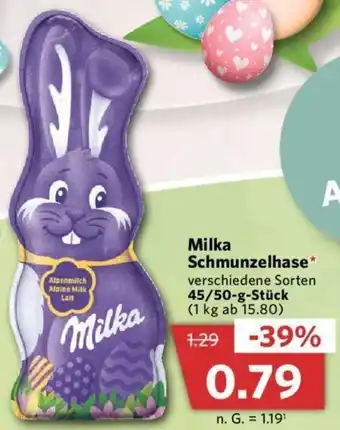 Combi Milka Schmunzelhase 45/50 g Stück Angebot