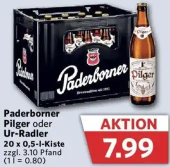 Combi Paderborner Pilger oder Ur-Radler 20x0,5 L Kiste Angebot