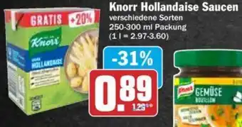 Hit Knorr Hollandaise Saucen 250-300 ml Packung Angebot