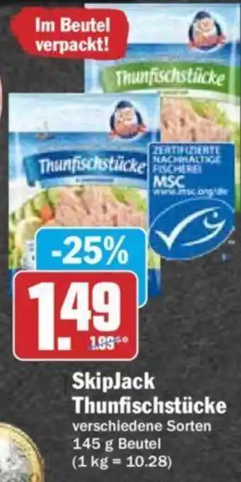 Hit SkipJack Thunfischstücke 145 g Beutel Angebot