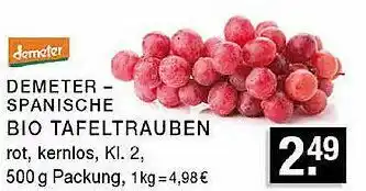 Edeka Zurheide Demeter Bio Tafeltrauben Angebot