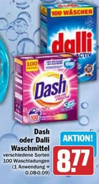 Hit Dash oder Dalli Waschmittel Angebot