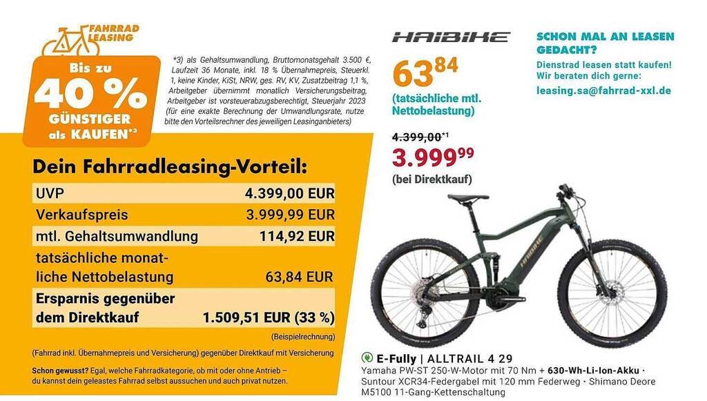 Fahrrad XXL Haibike e-fully alltrail 4 29 Angebot