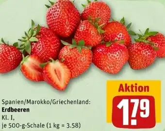 REWE Center Erdbeeren 500 g Schale Angebot