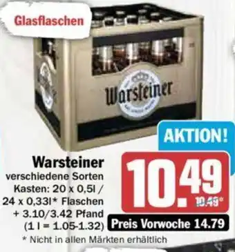 Hit Warsteiner 24 x 0,33 l Angebot