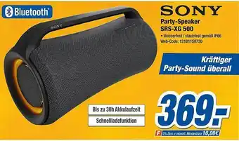 Expert Klein Sony Party-speaker Srs Xg 500 Angebot