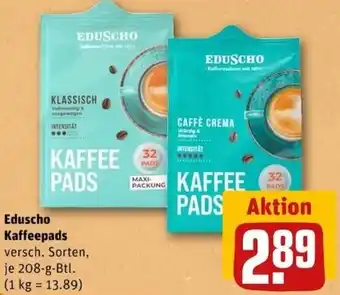 REWE Center Eduscho Kaffeepads 208 g Btl. Angebot