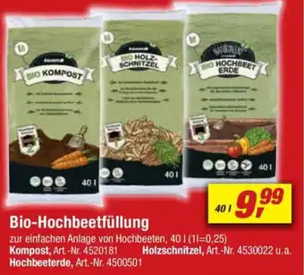 toom Baumarkt Bio-Hochbeetfüllung/Kompost/Holzschnitzel 40 l Angebot