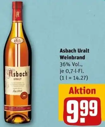 REWE Center Asbach Uralt Weinbrand 0,7 L Fl. Angebot