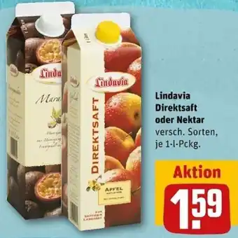 REWE Center Lindavia Direktsaft oder Nektar 1 L Pckg. Angebot