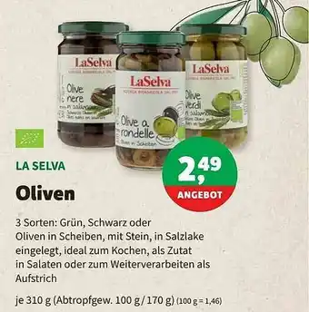 Biomarkt Laselva Oliven Angebot