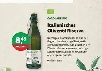 Biomarkt Casolare Bio Italienisches Olivenöl Riserva Angebot