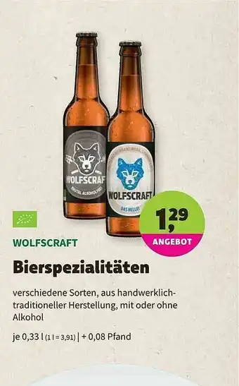 Biomarkt Wolfscraft Bierspezialitäten Angebot