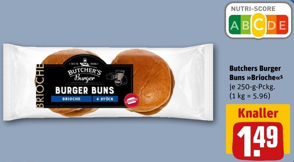 Butchers Burger Buns Brioche 250 g Pckg. Angebot bei REWE Center