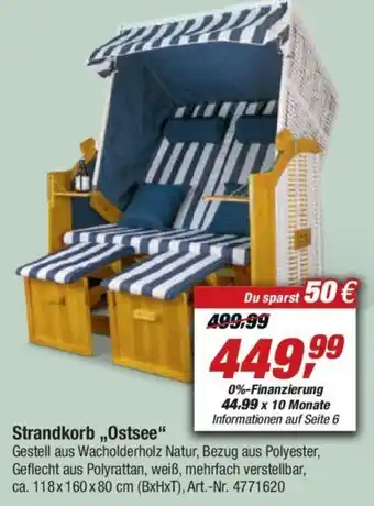 toom Baumarkt Strandkorb ,,Ostsee" Angebot