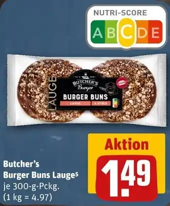 REWE Center Butcher's Burger Buns Lauge 300 g Pckg. Angebot