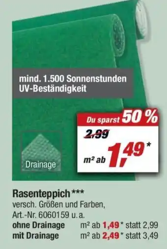 toom Baumarkt Rasenteppich ohne Drainage Angebot