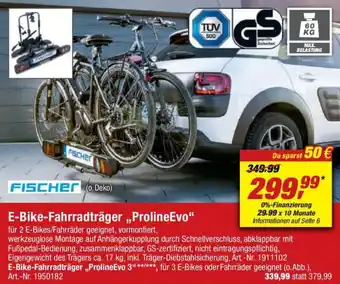 toom Baumarkt Fischer E-Bike-Fahrradträger ,,ProlineEvo" Angebot