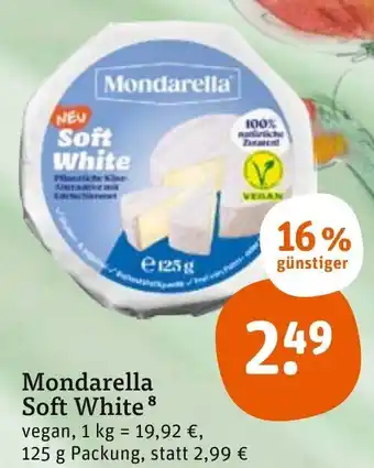 tegut Mondarella Soft White 125 g Packung Angebot