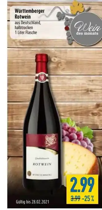 diska Württemberger Rotwein Angebot