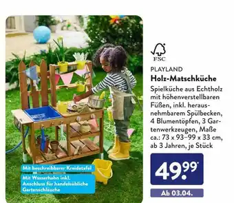 Aldi Süd Playland holz-matschküche Angebot