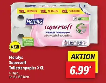 Lidl Floralys supersoft toilettenpapier xxl Angebot