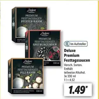 Lidl Deluxe premium festtagssaucen Angebot