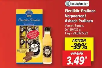 Lidl Eierlikör-pralinen verpoorten oder asbach pralinen Angebot