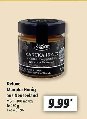 Lidl Deluxe manuka honig aus neuseeland Angebot