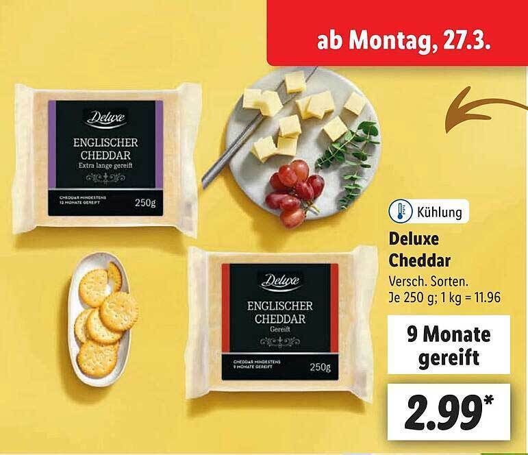 Deluxe cheddar Angebot bei Lidl