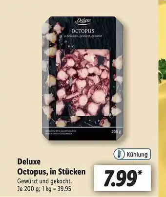 Lidl Deluxe octopus, in stücken Angebot