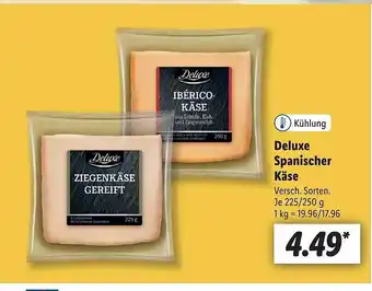 Lidl Deluxe spanischer käse Angebot