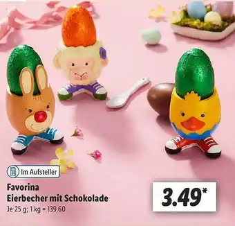 Lidl Favorina eierbecher mit schokolade Angebot